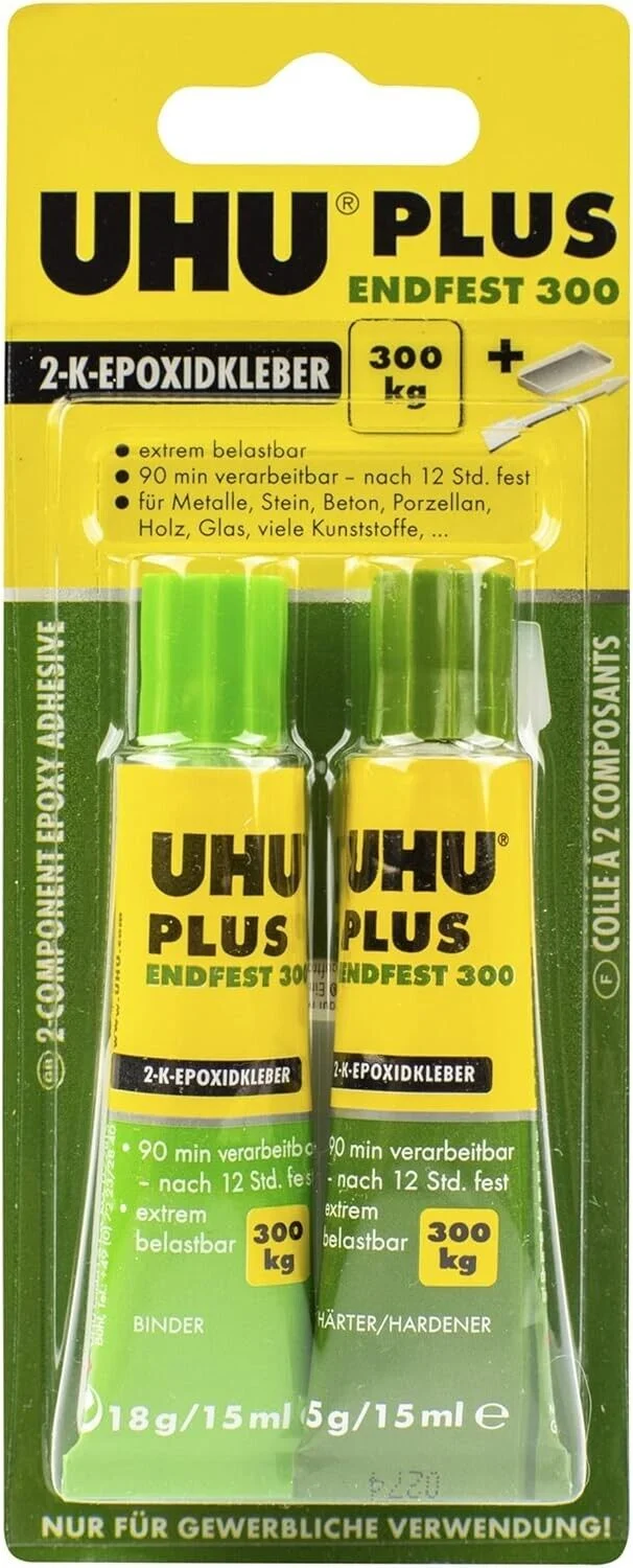 UHU Plus Endfest 300 2K Epoxidkleber 33g – für Metall Keramik Glas