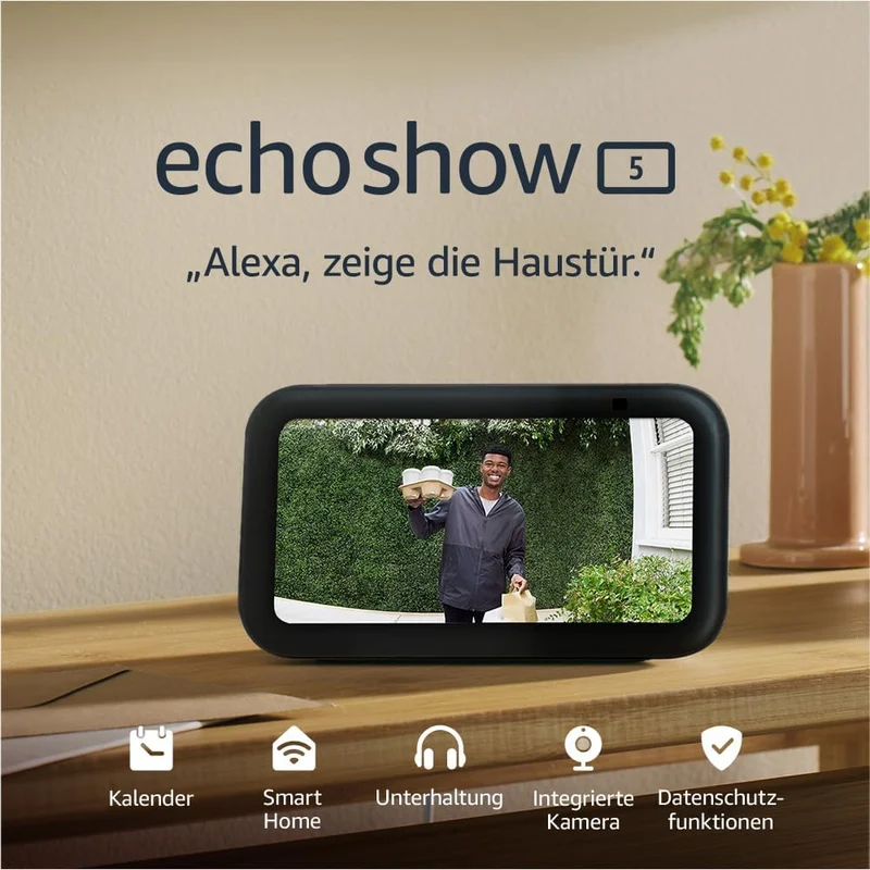 Echo Show 5 – 5,5" Smart Display mit Alexa, Smart-Home Steuerung, Anthrazit