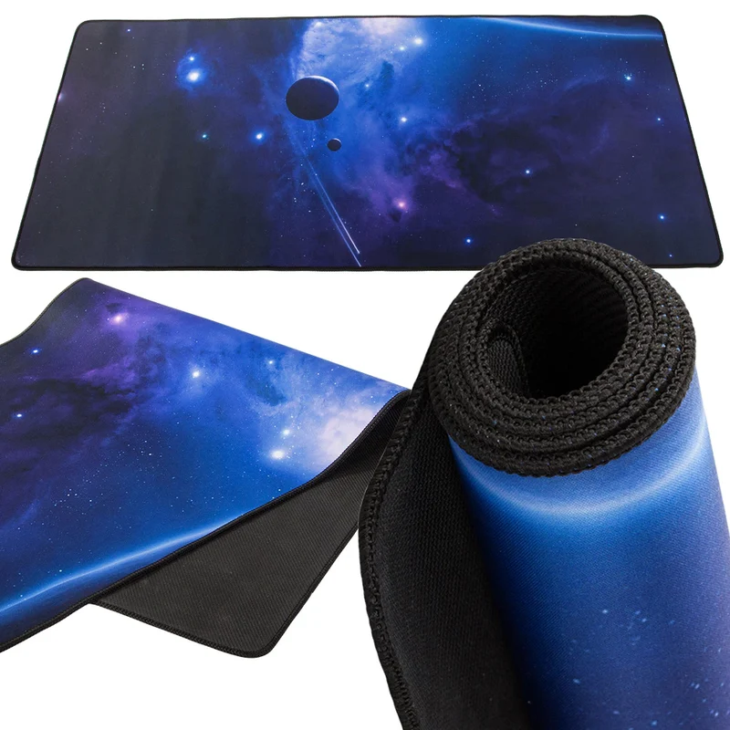 XXL Mauspad 90x40 cm Weltraum Cosmos – Gaming Mousepad Schreibtischunterlage wasserfest rutschfest