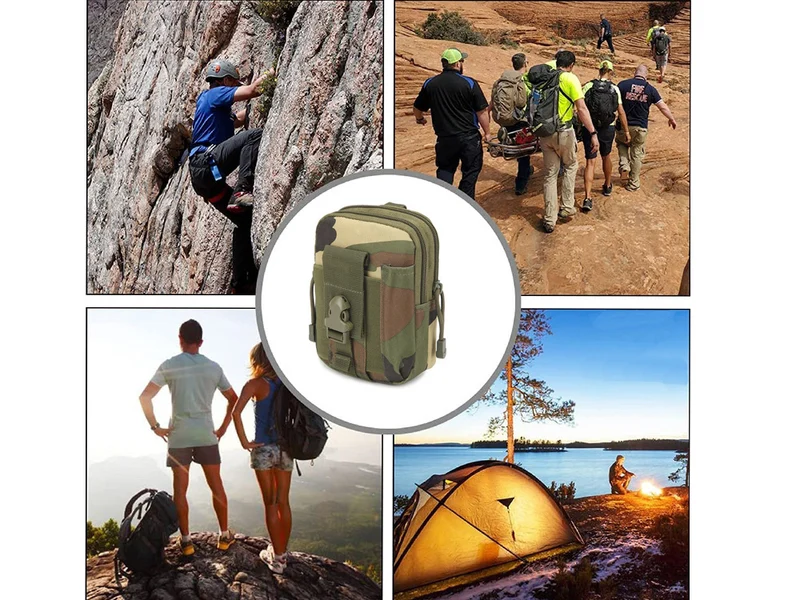 Taktische Molle Gürteltasche Outdoor – Hüfttasche für Smartphone iPhone Camo