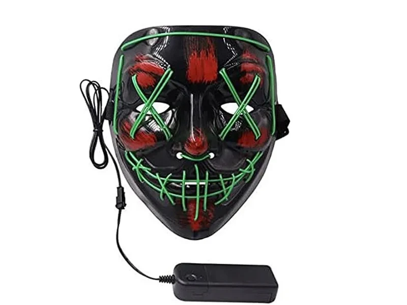 Halloween Purge Maske LED – Horror Leuchtmaske für Party, Karneval & Cosplay