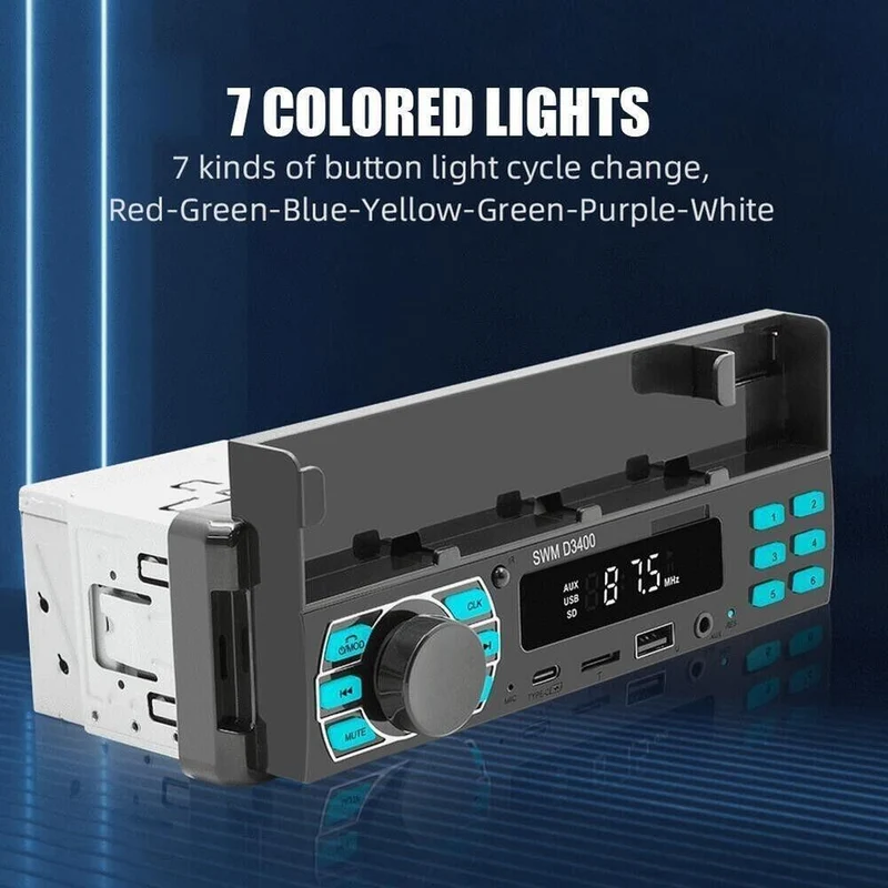 Autoradio Bluetooth 1 Din MP3 Player Freisprecheinrichtung C USB L8 Typ X4V3