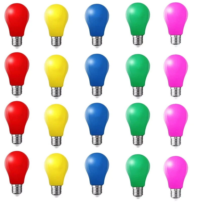 20x LED Glühbirnen E27 bunt 3W farbige Beleuchtung Party Garten