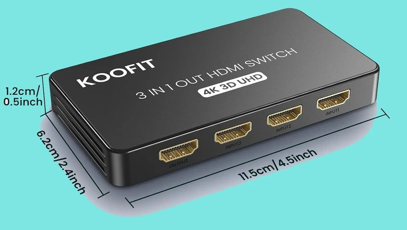 HDMI Splitter 1 in 4 out Umschalter Verteiler Switch Adapter Full HD 4K 1080P 3D