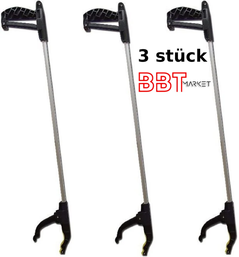 Aluminium Greifhilfe 76 cm mit Magnet – Ergonomische Müllzange für Haushalt, Garten & Werkstatt