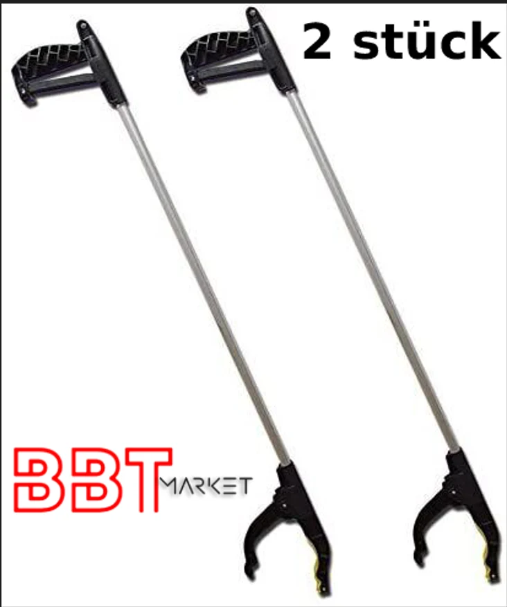 Aluminium Greifhilfe 76 cm mit Magnet – Ergonomische Müllzange für Haushalt, Garten & Werkstatt