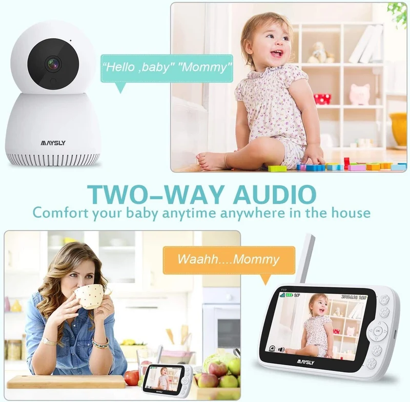 Digitales Babyphone Babyfone Mit Wlan 1080p Kamera Nachtsicht Reichweite