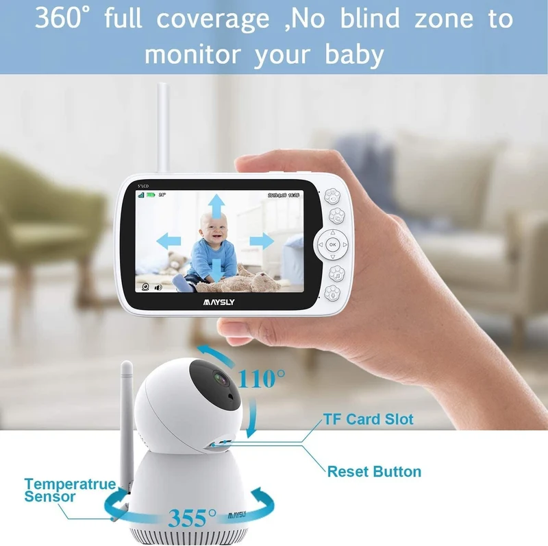 Digitales Babyphone Babyfone Mit Wlan 1080p Kamera Nachtsicht Reichweite