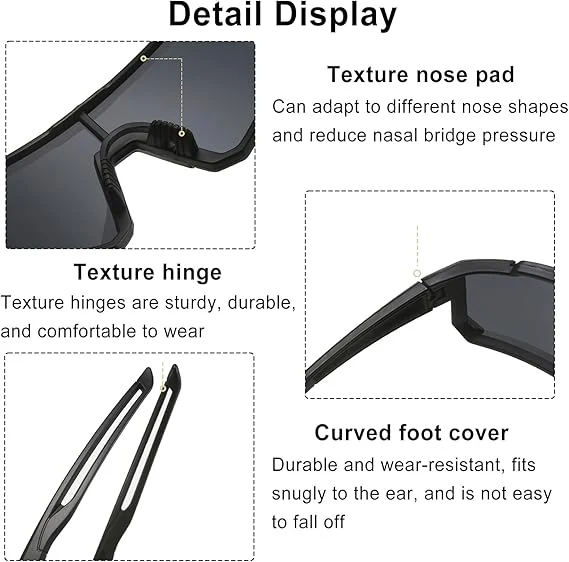 Fahrradbrille UV400 im 2er Set – Sport Sonnenbrille für MTB, Rennrad und Outdoor