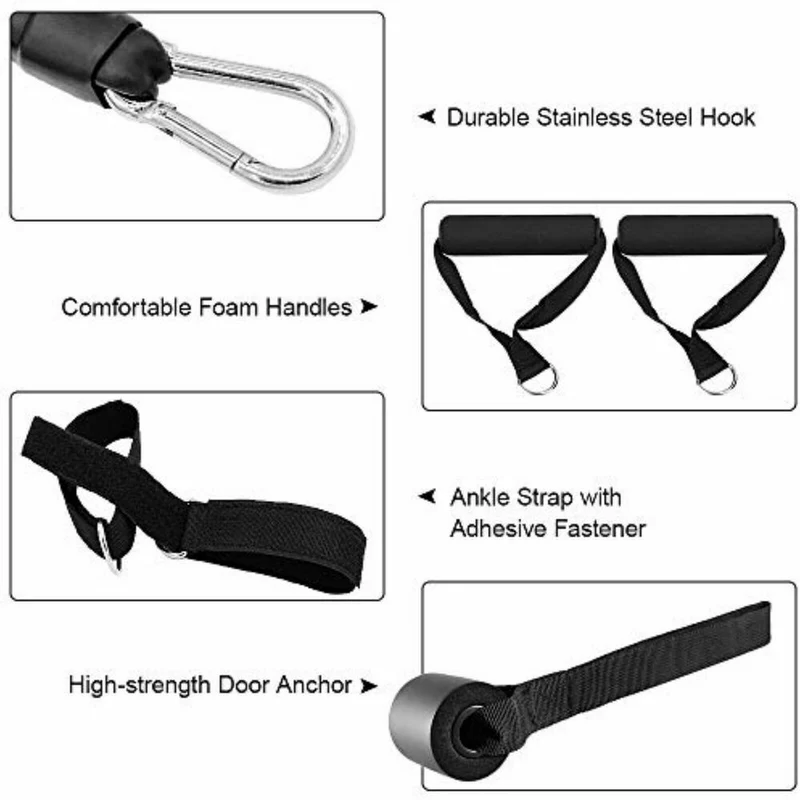Widerstandsbänder Set, Fitness Puller Multifunktionaler Muskelkraft Workout