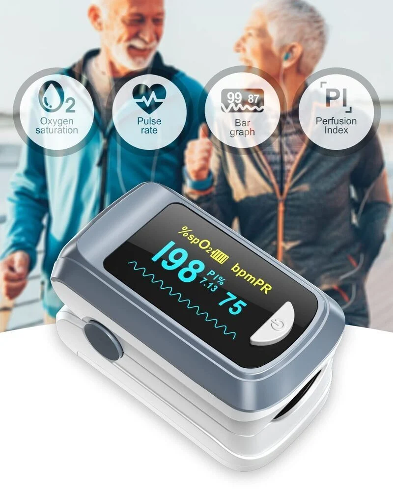 Pulsoximeter Finger Sauerstoff Puls SpO2 Messgerät Oximeter SpO-2 Pulsoxymeter