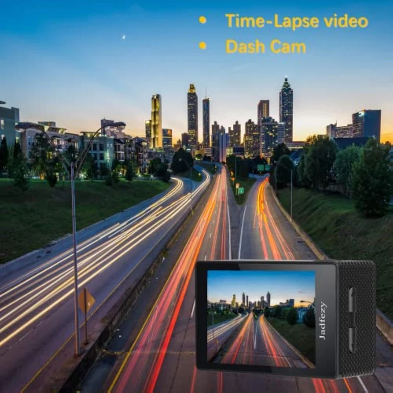 Jadfezy WiFi-1080P-Action-Cam, WLAN HD 30 fps Zwei 900 mAh wiederaufladbare