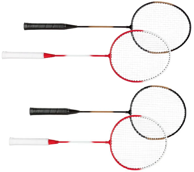 CRIVIT Badminton Set für 4 Personen inkl. Netz & Tasche – Outdoor Komplettset k15badm