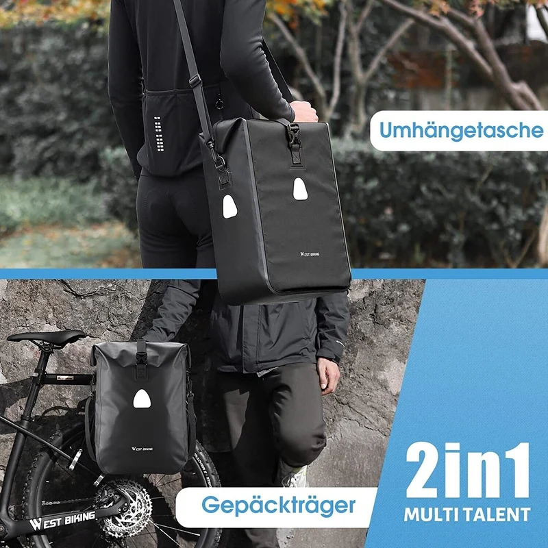 Fahrradtasche Wasserdicht Singel 18 Liter Draht Schwarz Fahrrad Tasche Bike Case