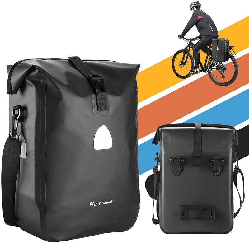 Fahrradtasche Wasserdicht Singel 18 Liter Draht Schwarz Fahrrad Tasche Bike Case