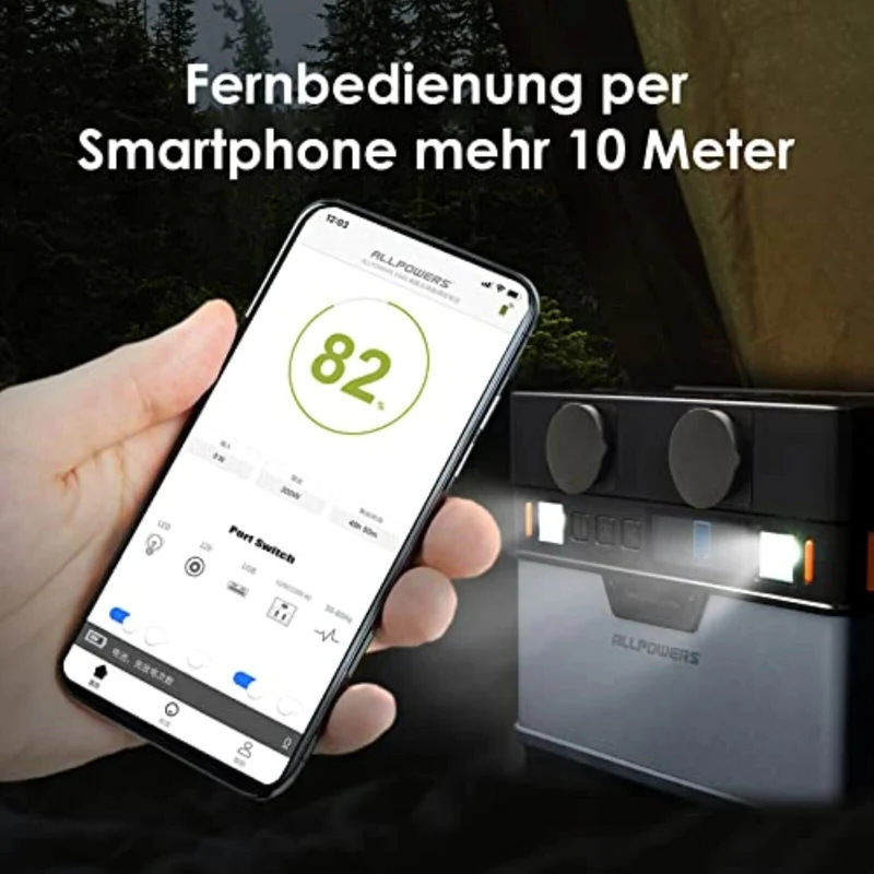 ALLPOWERS Solar Powerbank 78000mAh 288Wh Tragbar Powerstation mit AC/USB-Ausgang