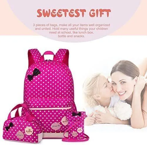 3er Kinder Schultasche Schulrucksack Mädchen Rucksack Backpack Schulranzen DHL