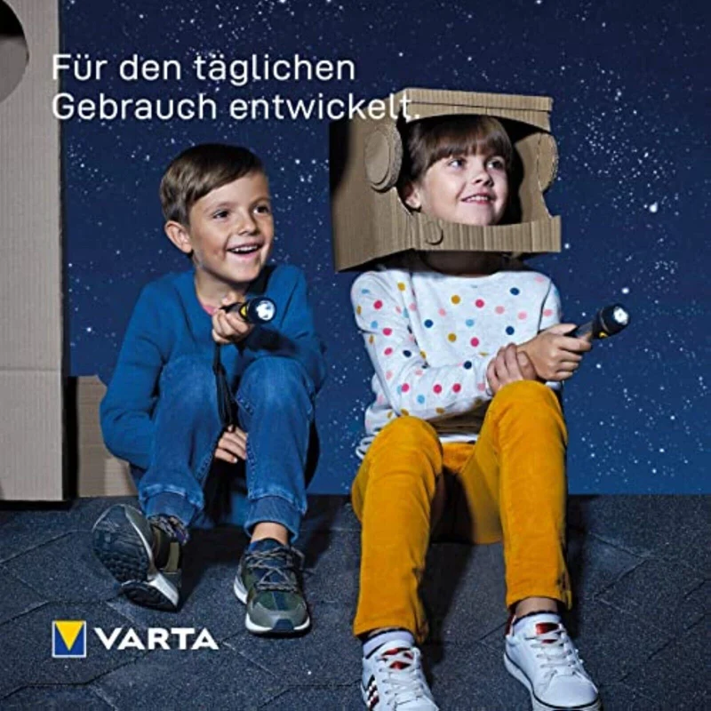VARTA F10 LED Taschenlampe – Robuste Multi-LED Taschenlampe mit 20 Lumen