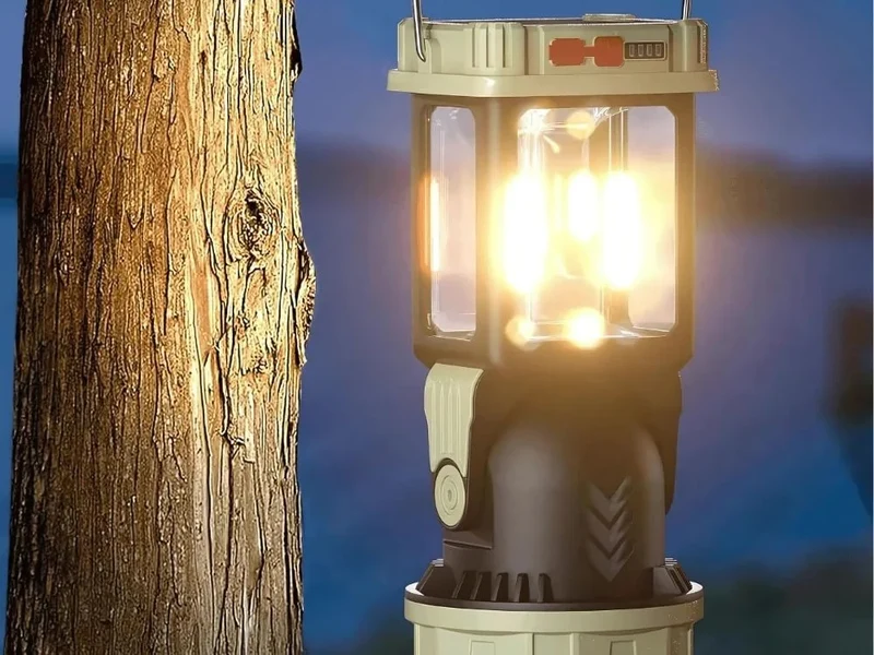 LED Solar Campinglampe mit USB & Solarpanel – Tragbare Outdoor Zeltlampe & Notlicht
