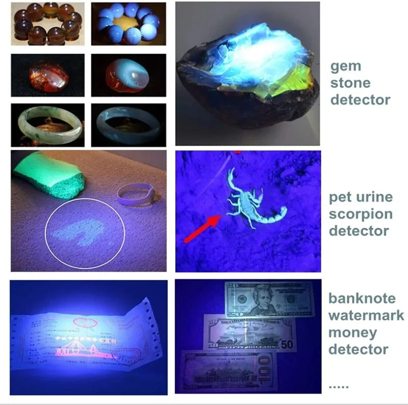 Mini 395nm UV Licht Blacklight LED Taschenlampe Penlicht Portable Pocketlicht