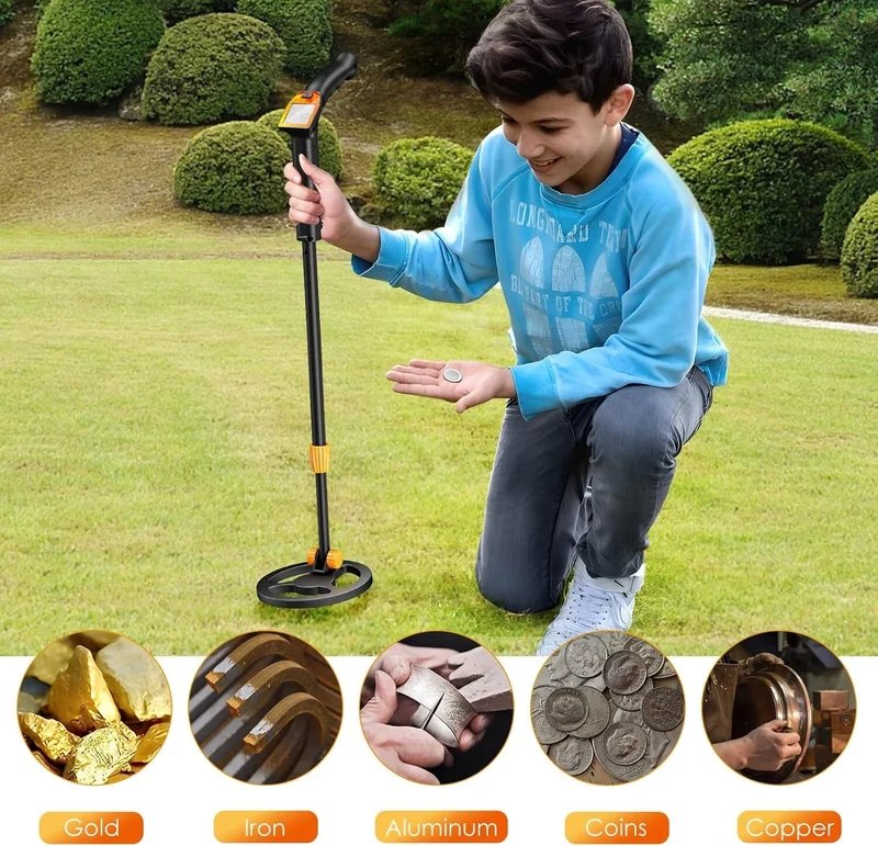 Profi Metalldetektor Set Kinder Wasserdicht LCD Schatzsuche mit Zubehör