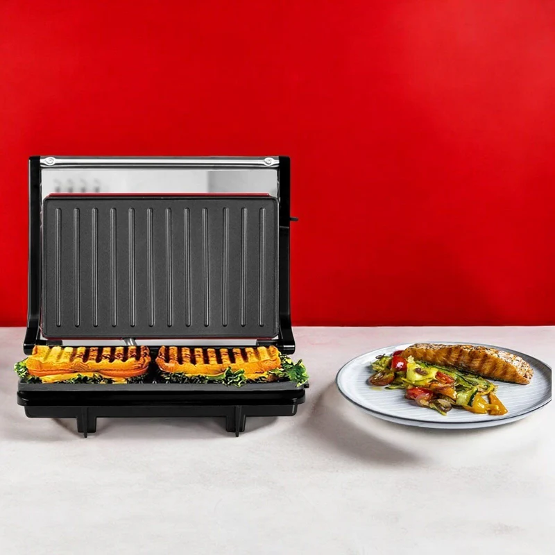 Kontaktgrill mini Grill Sandwichtoaster 750 Watt Sandwichmaker Tischgrill