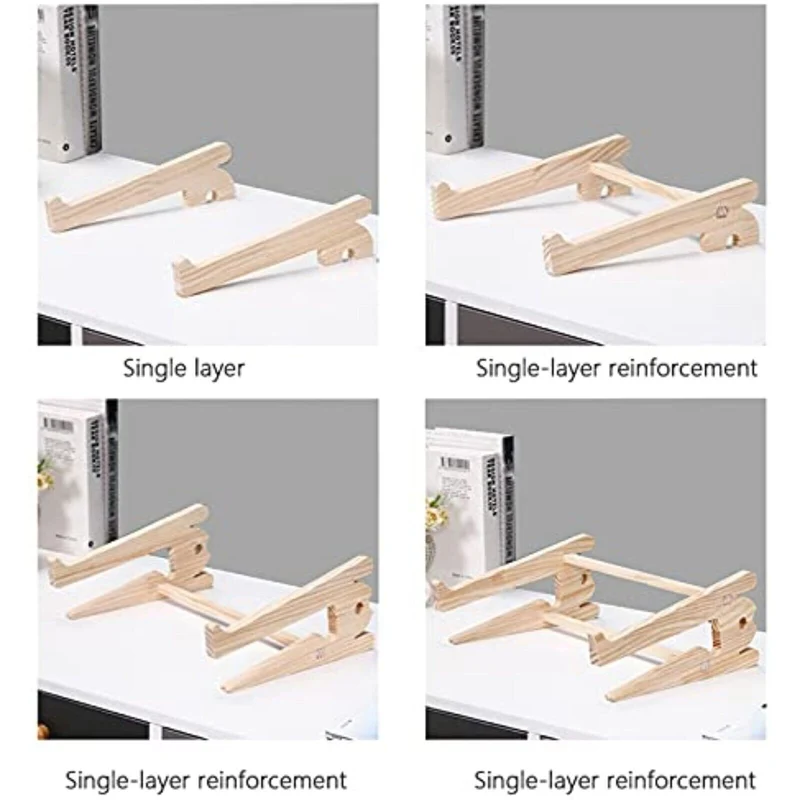 Holz Laptop Ständer – Ergonomischer Belüfteter Notebookhalter für MacBook, Lenovo & Dell