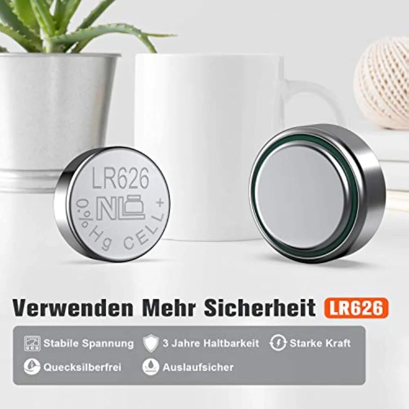 GutAlkaLi AG4 LR626 1.5V Alkaline Knopfzelle Batterien Ohne Quecksilber 10-20-40
