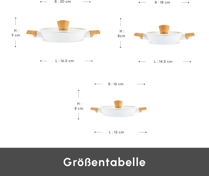 Karaca Swiss Crystal Almond Topfset 6 teilig Induktion Schmortopf Keramik