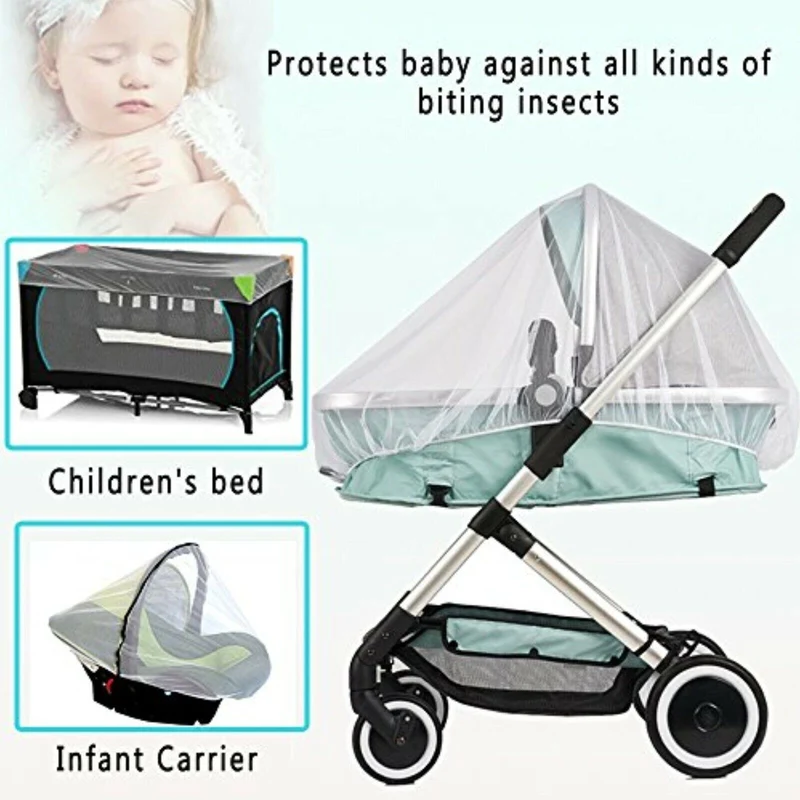 Universal Insektenschutz Mückennetz für Kinderwagen, Buggy, Autositz & Babybett – Atmungsaktives Moskitonetz