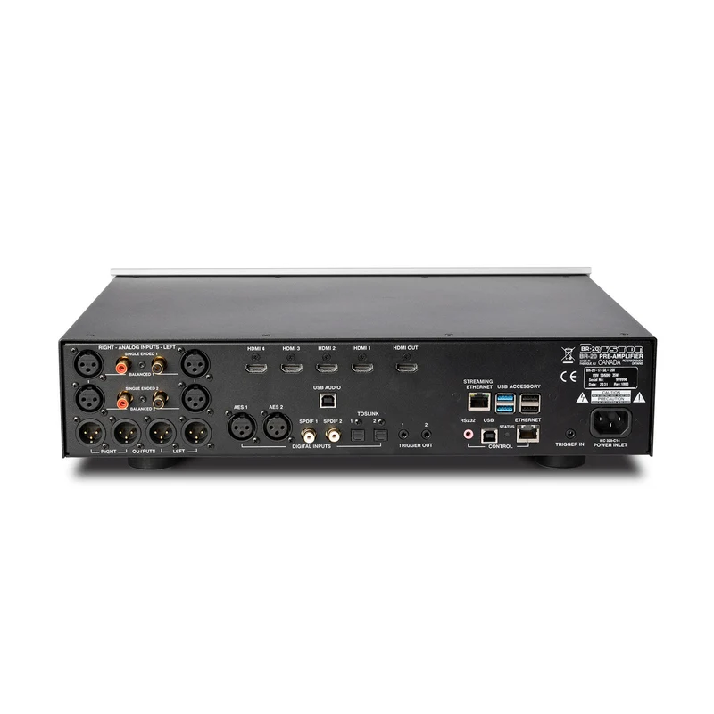 Bryston BR-20 Stereo Preamplifier - DAC - Streamer - MM Phono - Silver - 19-Inch
