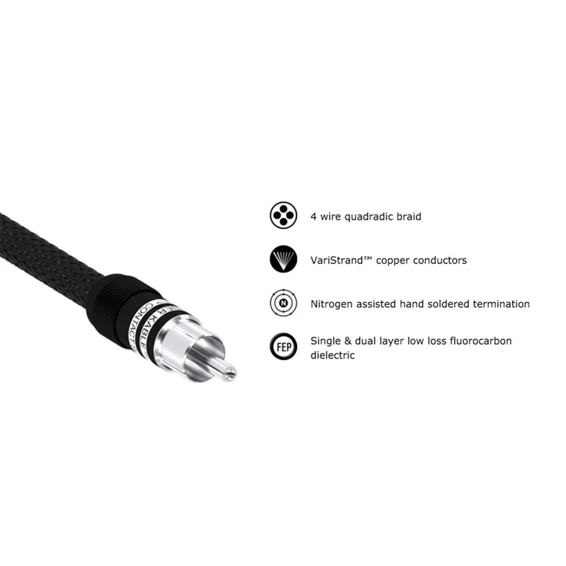 Kimber Kable Hero Interconnect Cable - Ultraplate Black RCA to RCA