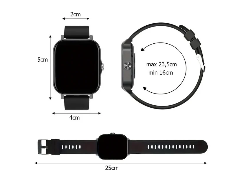 Smartwatch Damen Herren Bluetooth Telefonieren Sportuhr Fitness Tracker Gold 5907451378137