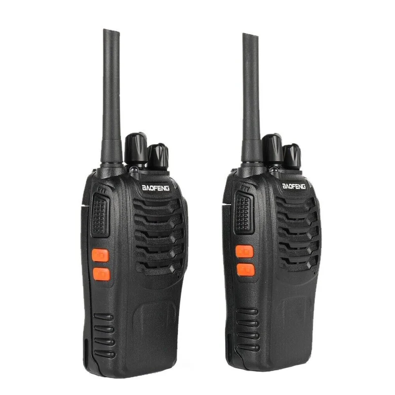 Walkie Talkie 4er Set PMR446 – Wiederaufladbare Funkgeräte mit 16 Kanälen, USB-Ladung, VOX und Headsets