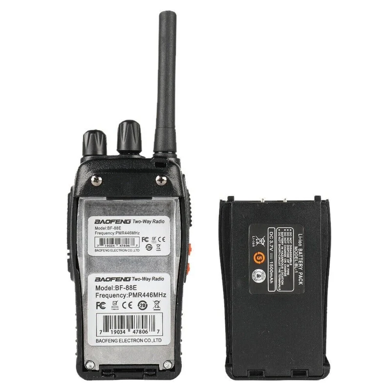 Walkie Talkie 4er Set PMR446 – Wiederaufladbare Funkgeräte mit 16 Kanälen, USB-Ladung, VOX und Headsets