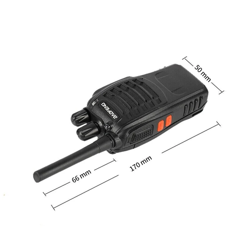 Walkie Talkie 4er Set PMR446 – Wiederaufladbare Funkgeräte mit 16 Kanälen, USB-Ladung, VOX und Headsets
