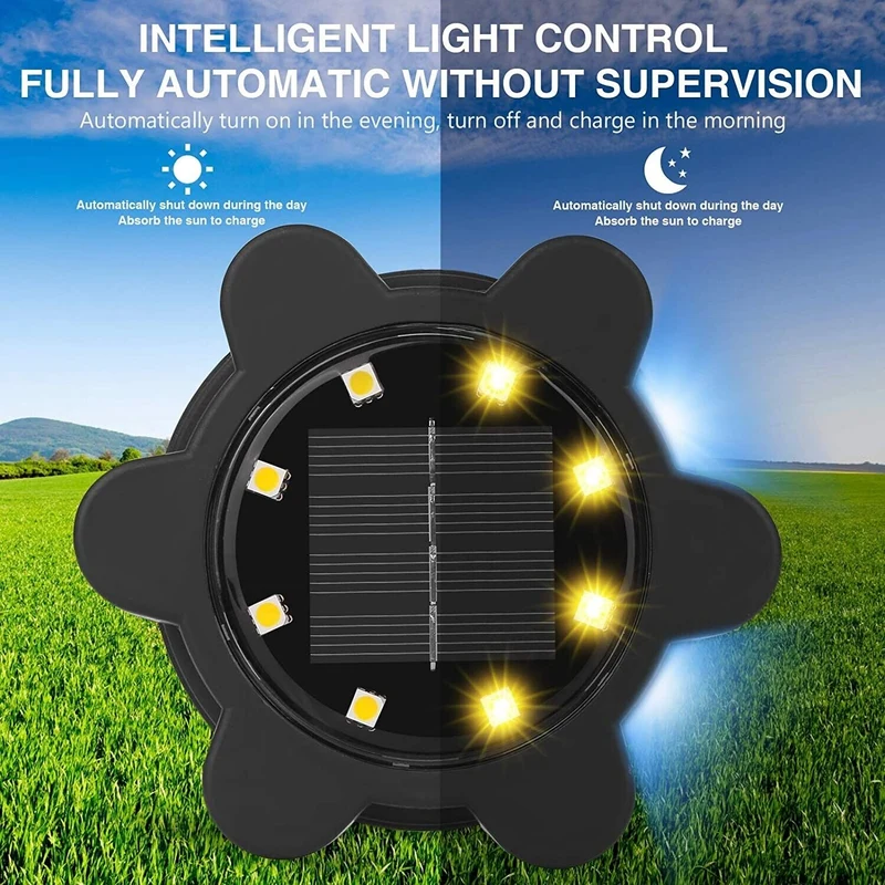 4 Solarleuchte Bodenstrahler Außen Lampe IP65 Gartenleuchten Garten Solarlampen