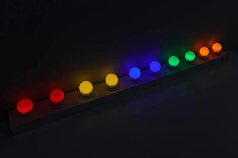 10stck LED Leuchtmittel Tropfen Kugel E27 360° Bunt gemischt Rot Gelb Grün Blau