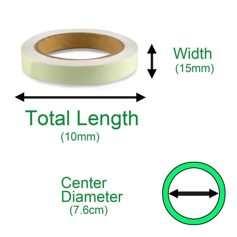 Fluoreszierendes Leuchtband 5m Grün 3cm – Selbstklebendes Nachtleuchtband für Treppen, Deko, Sicherheit und Markierung