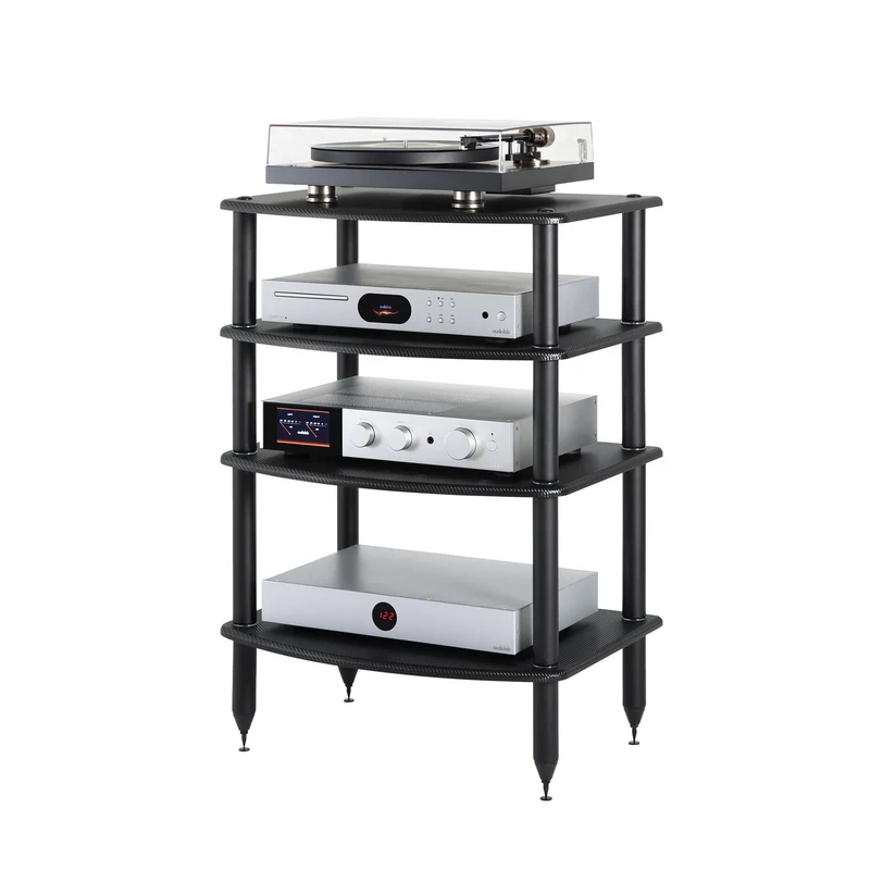 Pangea Audio Vulcan 4-Shelf Audio Rack - Carbon Fiber Shelves - Demo