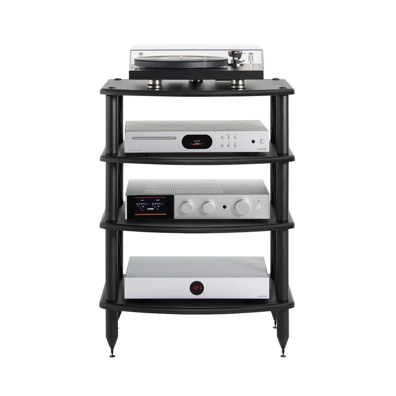 Pangea Audio Vulcan 4-Shelf Audio Rack - Carbon Fiber Shelves - Demo