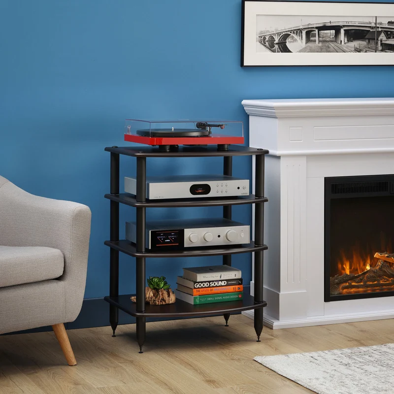 Pangea Audio Vulcan 4-Shelf Audio Rack - Carbon Fiber Shelves - Demo