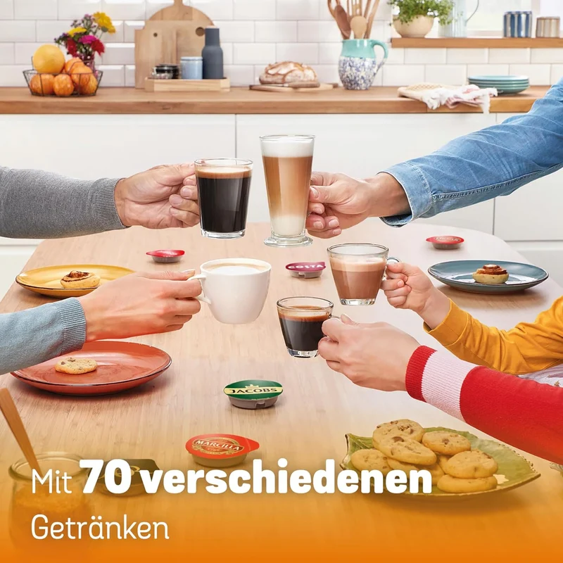 Bosch Tassimo Style Friendly TAS112E – Kapselmaschine 1400W, Schwarz | Über 70 Getränke, One-Touch Bedienung, INTELLIBREW & Nachhaltiges Design