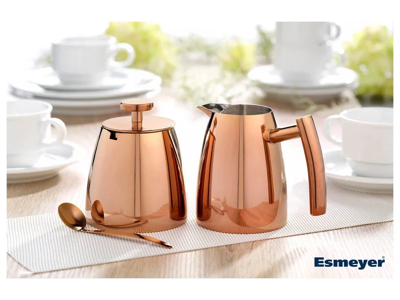 Esmeyer Melina Milchkännchen und Zuckerdose | Edelstahl 18/10 Set in zeitlosem Design