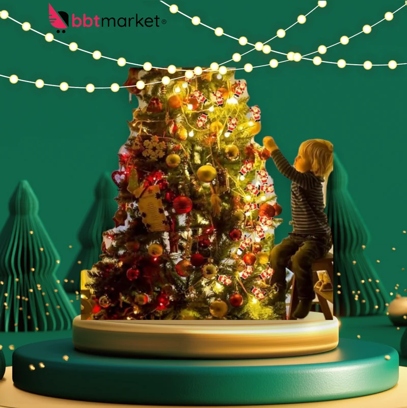 Lichterkette innen batterie,2m 20led Weihnachtsmann Weihnachtsdeko Lichtervorhan