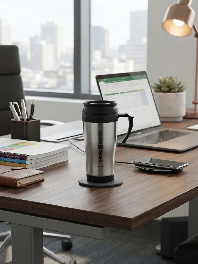 Thermobecher Isolierbecher Reisebecher Kaffeebecher Travel Mug 400ml Edelstahl