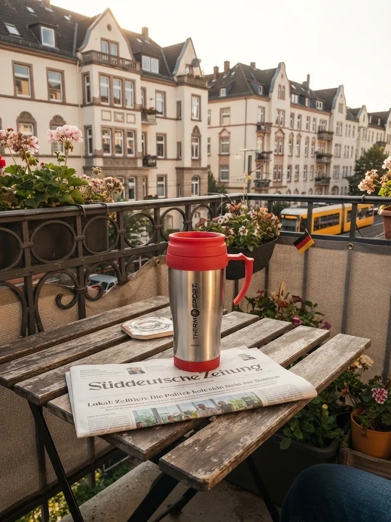 Thermobecher Isolierbecher Reisebecher Kaffeebecher Travel Mug 400ml Edelstahl