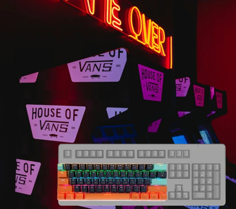 Mechanische Gaming Tastatur 60% RGB USB QWERTY Rot Switch Anti-Ghosting TypC🎮