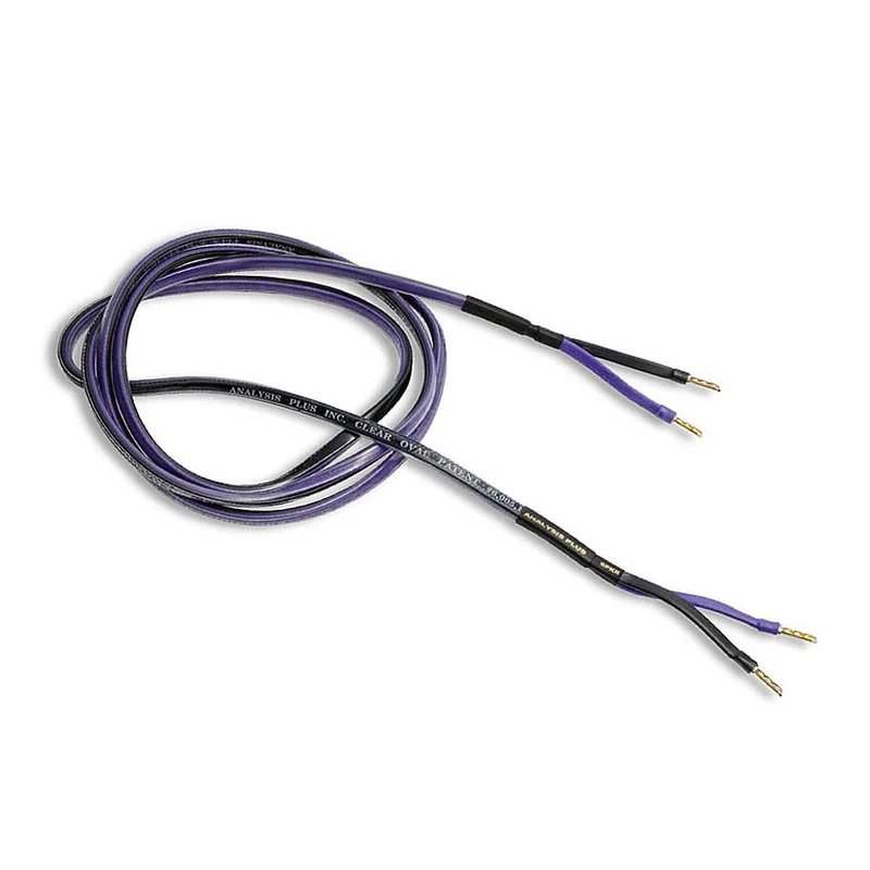 Analysis Plus Clear Oval Speaker Cable - 8 Foot - Banana to Banana - Pair