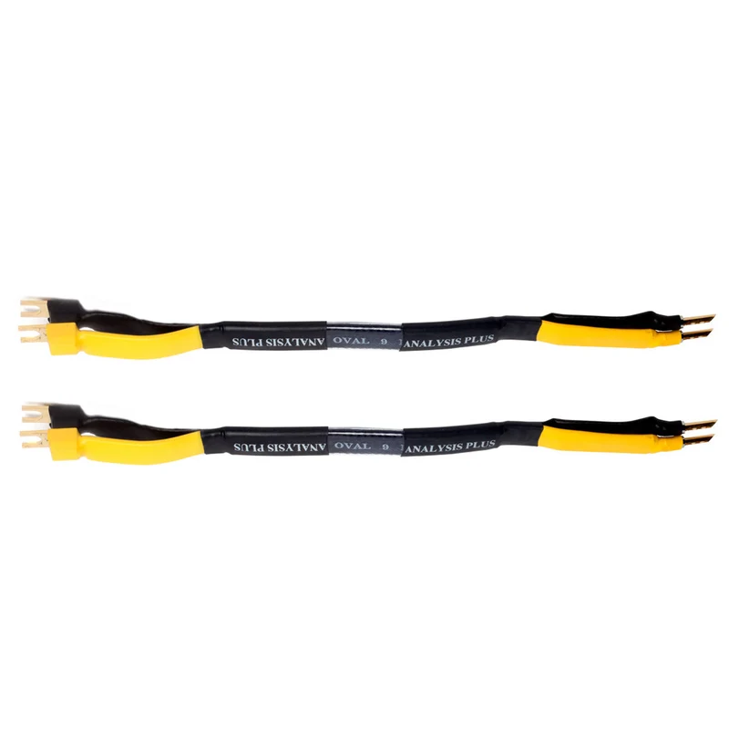 Analysis Plus Black Mesh Oval Speaker Cable - 9-Inch - Jumper